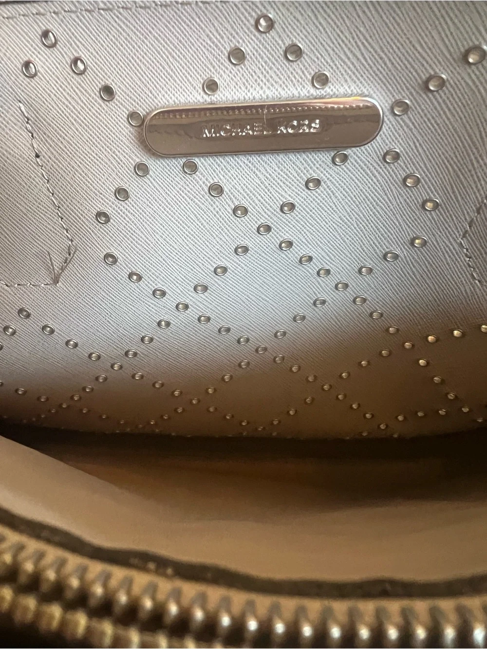 Michael Kors Black Leather Eyelet Tote